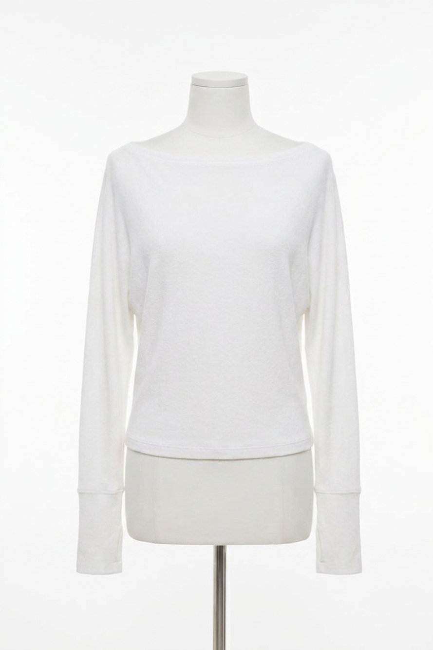 NEW ENZA COSTA cashmere dolman top in white
